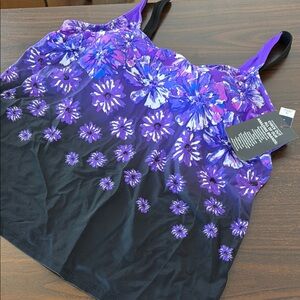 Nwt Classic Tankini Top Exploded Swimsuits For All Sporty Tank plus size 18
